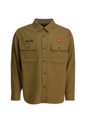 Human Made Work embroidered shirt jacket - Brown
