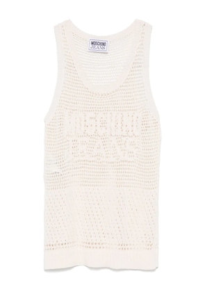 MOSCHINO JEANS open-knit top - Neutrals