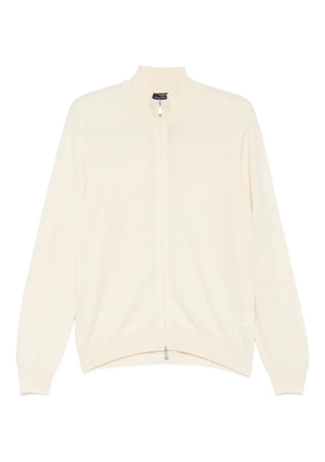 Barba zip-up wool cardigan - Neutrals