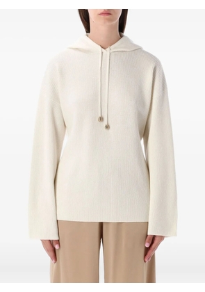 Fabiana Filippi ribbed hoodie - Neutrals