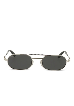 Off-White Eyewear double-bridge round-frame sunglasses - Silver