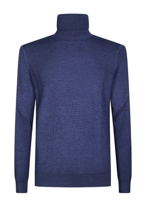 Tagliatore long-sleeves turtleneck ribbed sweater - Blue