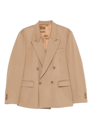 Lardini double-breasted wool blazer - Brown