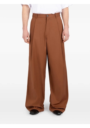 Société Anonyme pleated wide trousers - Brown