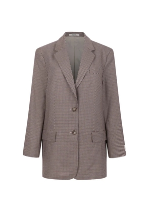 Calvin Klein checked button blazer - Brown