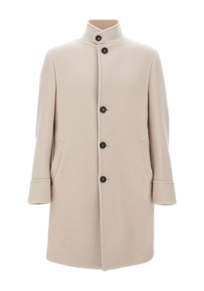 Eleventy stand-collar wool coat - Neutrals