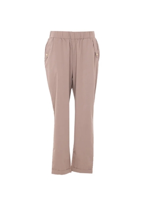 LIU JO button-embellished trousers - Neutrals
