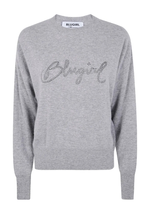 Blugirl crystal-embellished sweater - Grey