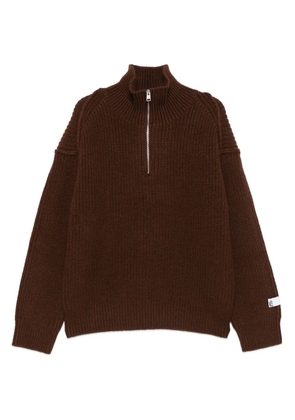 Études Studio high-neck zip-up sweater - Brown