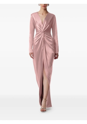 FRAMBOISE twisted V-neck dress - Pink