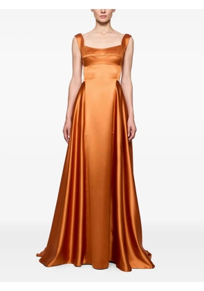 Atu Body Couture square-neck satin dress - Orange