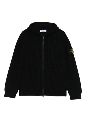 Stone Island ribbed-knit cardigan - Black