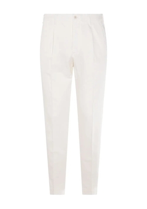 Incotex logo-patch trousers - White