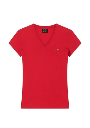 Armani Exchange V-neck detail-embroidered T-shirt