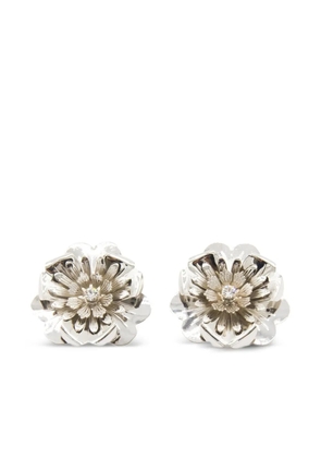 Blumarine embellished-flower earrings - Silver