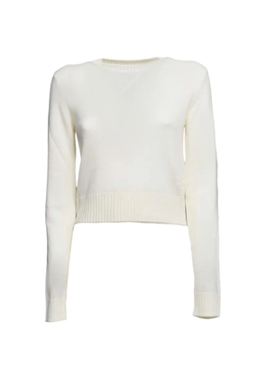 Jil Sander crew-neck long-sleeved sweater - White