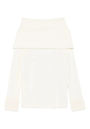 Gran Sasso off-shoulder sweater - White