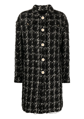 Giambattista Valli checked tweed coat - Black