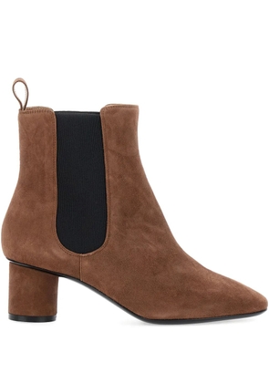 Pollini block-heel suede boots - Brown
