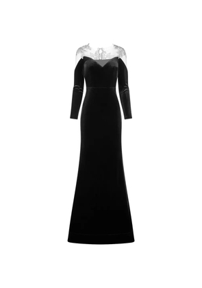 IMROSKA Imroska 26 Leaves maxi dress - Black