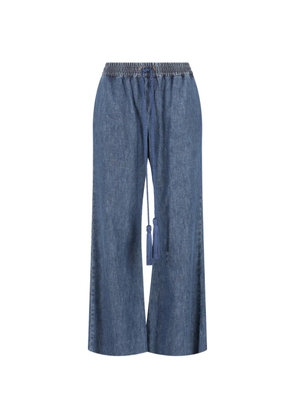 Valentino Garavani tassel-detail wide-leg jeans - Blue