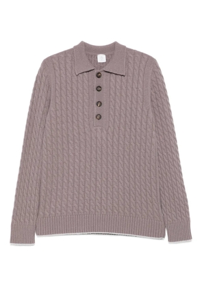 Eleventy cable-knit polo sweater - Pink
