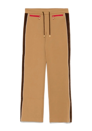Casablanca chenille panelled track pants - Brown