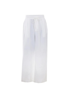 Eleh drawstring wide-leg trousers - White