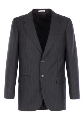 Auralee striped two-button jacket - Grey