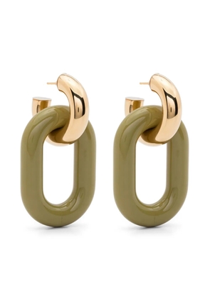 Marni chunky chain-link earrings - Green