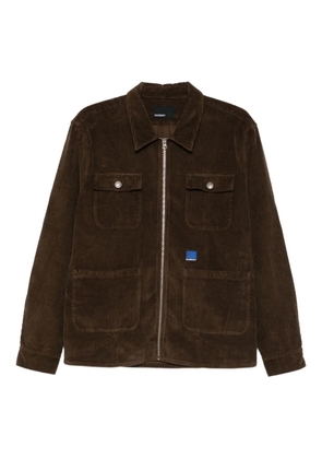 RASSVET corduroy zip-fastening shirt jacket - Brown