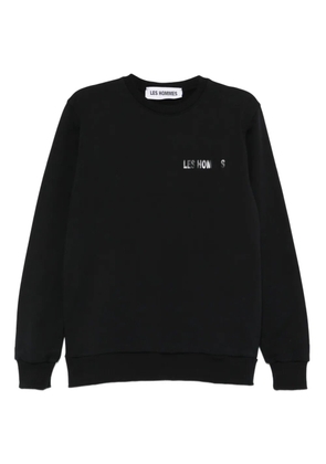 LES HOMMES logo-print crew-neck sweatshirt - Black