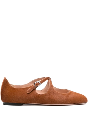 Bally buckle-fastening ballet flats - Brown