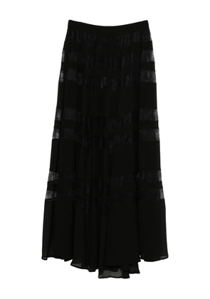 Marella lace-insert maxi skirt - Black