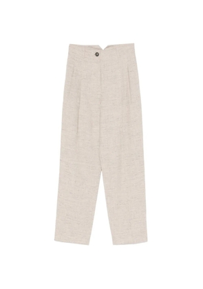 Erika Cavallini buttoned pleated trousers - Neutrals