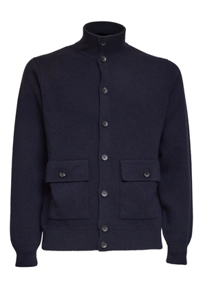 Filippo De Laurentiis buttoned front-pocket sweater - Blue