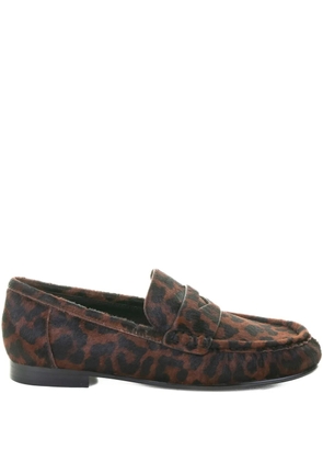Bibi Lou leopard-print loafers - Brown
