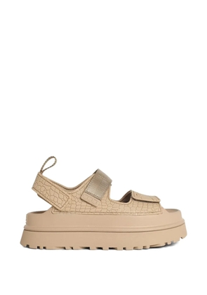 UGG Goldenglow embossed leather sandals - Neutrals