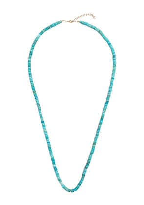 Mateo 14kt yellow gold turquoise bead bracelet - Blue