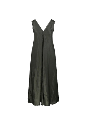 P.A.R.O.S.H. V-neck fringed maxi dress - Green