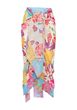 Donde Esteban floral-print pareo skirt - Neutrals