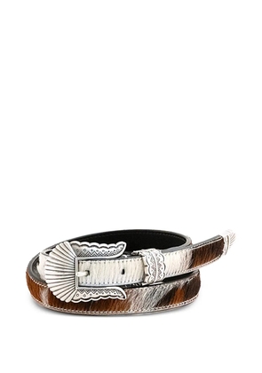 Kate Cate calf-hair buckle belt - Brown