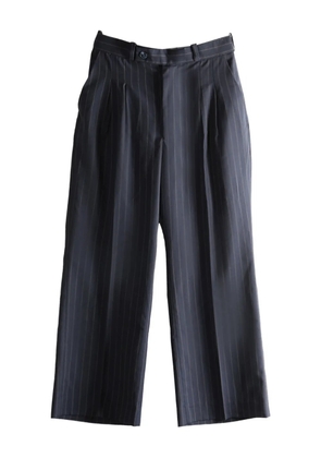 Late for Work pinstriped pleated trousers - Blue