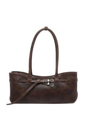 Marge Sherwood zip leather shoulder bag - Brown