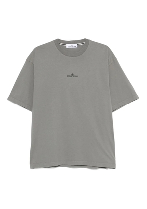 Stone Island logo-embroidered T-shirt - Grey