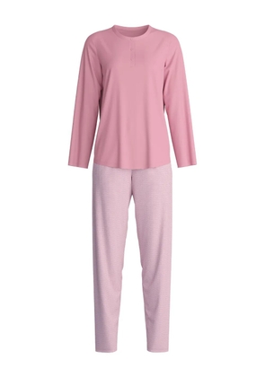 CALIDA henley-neck striped-pattern pyjama - Pink