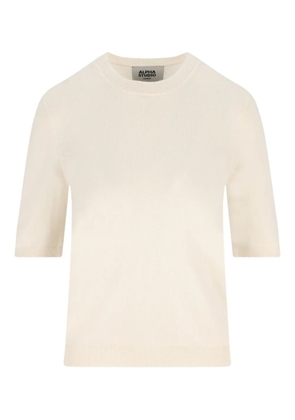 ALPHA STUDIO short-sleeve cashmere T-shirt - Neutrals