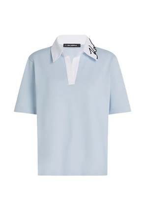 Karl Lagerfeld signature T-shirt - Blue
