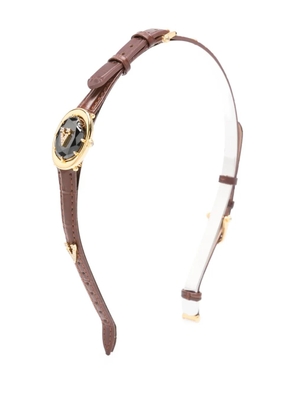 YVMIN leather emblem headband - Brown