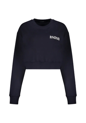 Balmain cropped logo sweatshirt - Blue